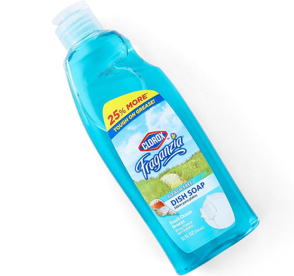 Clorox Fraganzia Liquid Dishwashing Soap, Lavender Scent - Cuts Through Tough Grease Fast, Quick-Rinsing Formula Washes Away Grime, A Powerful Clean You Can Trust, 22 Fl Oz, Pack of 2