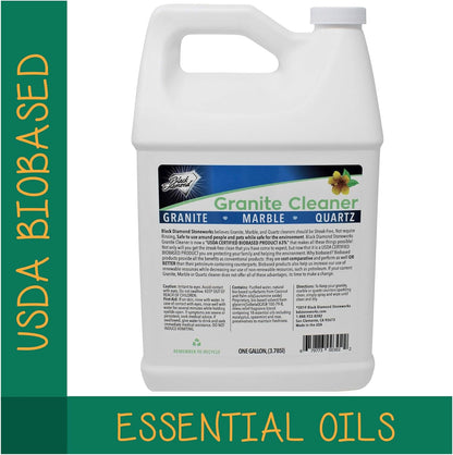 Black Diamond Stoneworks Granite Counter Cleaner: USDA Certified BIOBASED- Safe for Granite and other stone countertops. Safe for food contact formula to keep your countertops looking fresh and clean!
