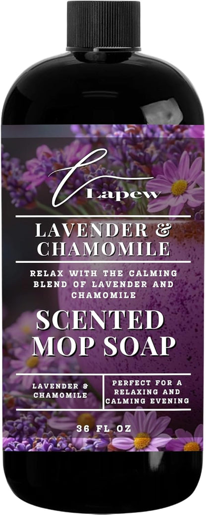 Lapew Santal Scented Mop Soap - Luxury Floor Cleaner Concentrate for Mopping Tile, Laminate, Vinyl & Hardwood | Streak-Free, Low-Foam | 36 oz - Colors A
