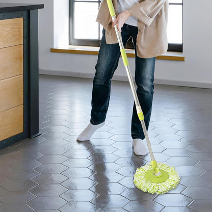 Spin Mop Replacement Handle, 47.6-inch 360 Degrees Rotating Telescopic Replacement Mop Stick with a Robust Stainless Steel Disc for Spin Mop Bucket Cleaning System (Stainless Steel Disc,Purple)