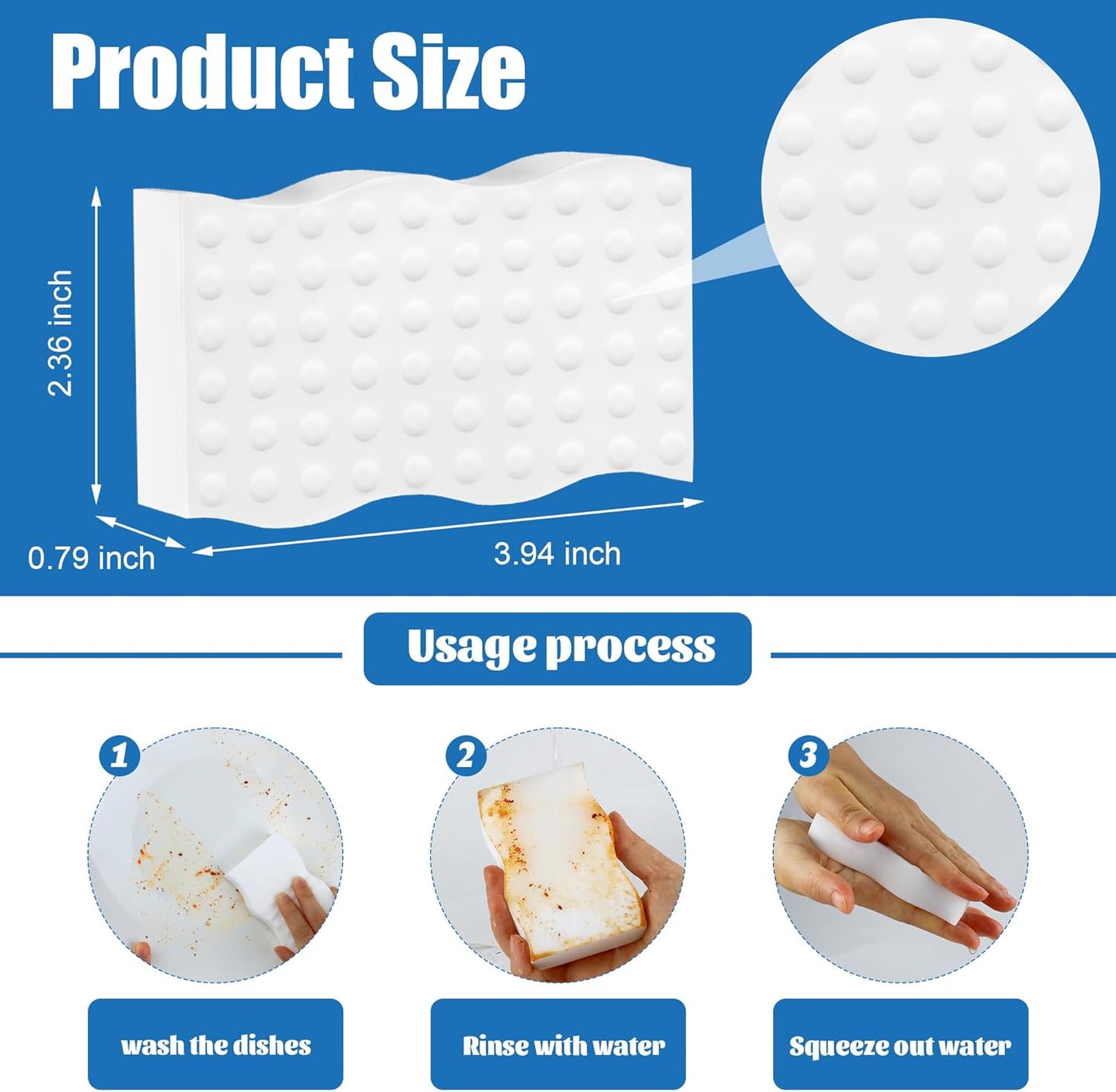 30 Pack Magic Sponges Cleaning Eraser, 2X Density Melamine Sponge,Cleaning Pad for Bathroom,Kitchen,Dish,Furniture, Floor,Wall,Shoe,Cleaner, Non-Scratch Scrub Foam (30)