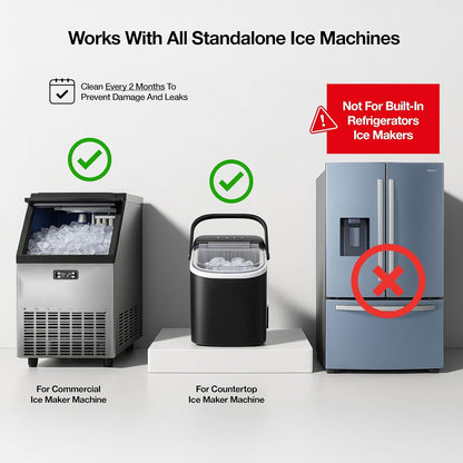 Ice Machine Cleaner and Descaler 32 oz | Ice Maker Cleaner for All Brands; Opal, Scotsman, Manitowoc, Affresh, etc. Countertop Icemaker Cleaners Solution | Icemaker Cleaners and Descaler 100% Active!