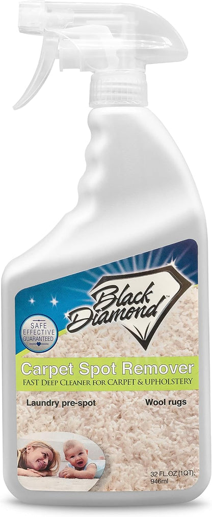 Black Diamond Stoneworks carpet and upholstery cleaner: this fast acting deep cleaning spot and stain remover spray also works great on rugs, couches, and car seats.(1-Quart)