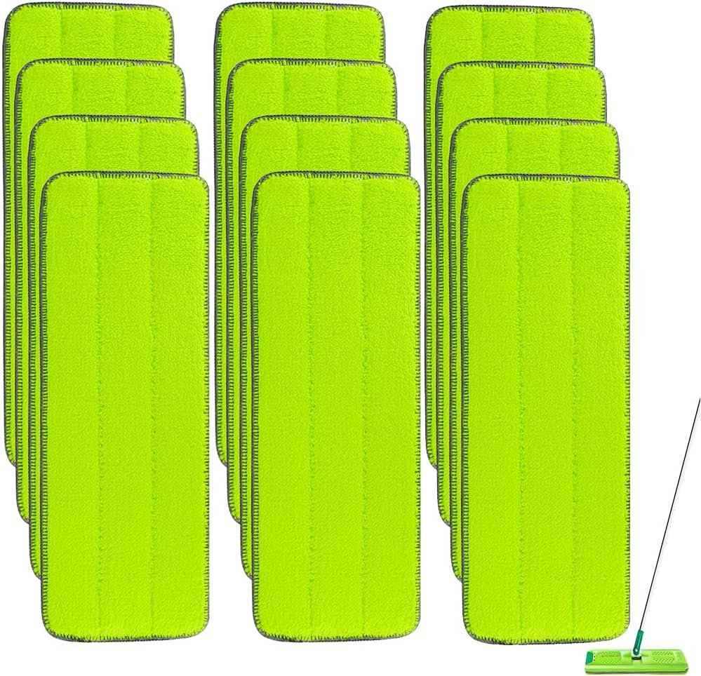 Replacement Microfiber Mop Pads for Libman Rinse 'n Wring Mop and Bucket System, Washable Reusable Wet & Dry Cleaning Refill Head for Multi-Surface Floor-6 Pack