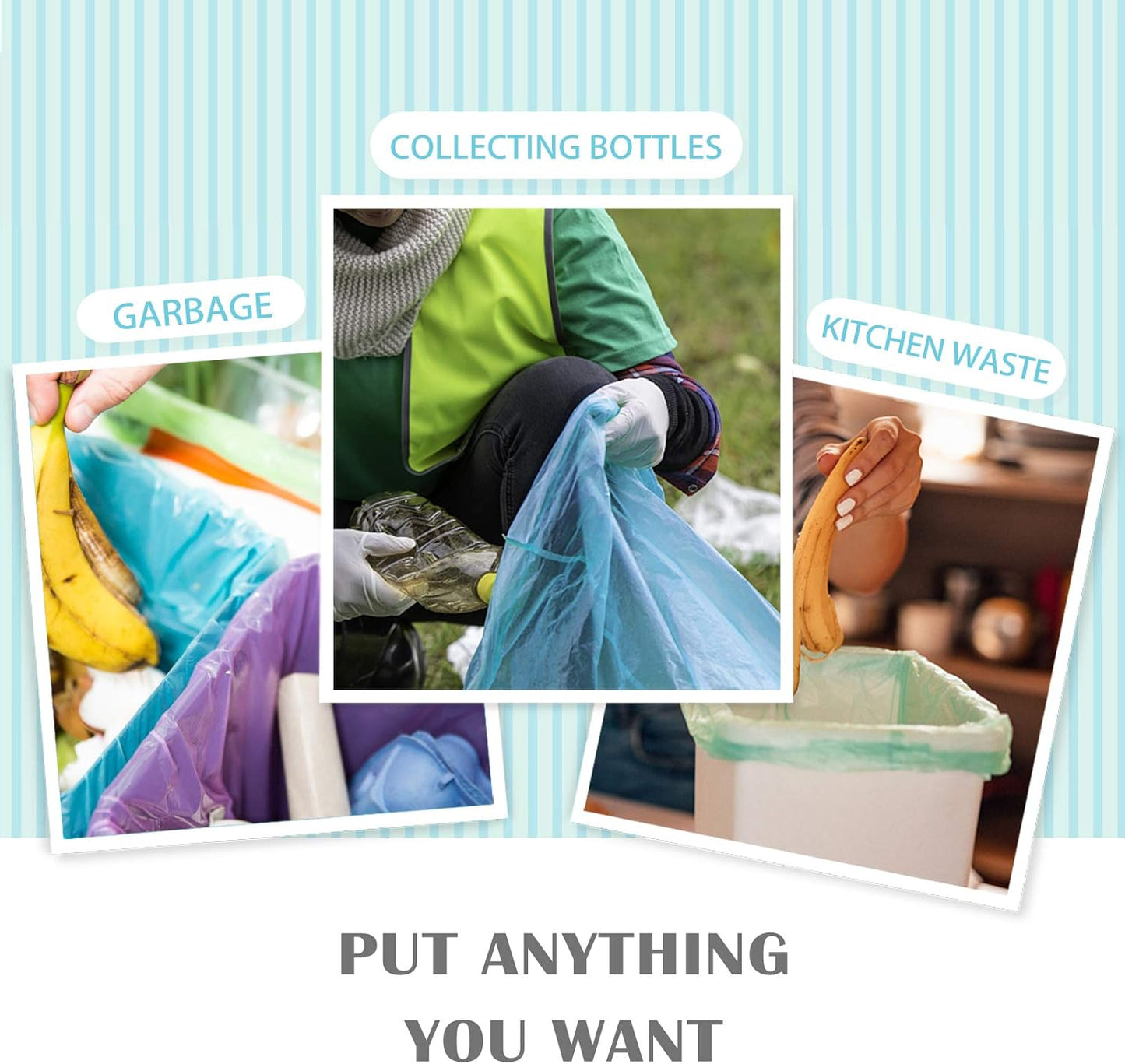Teivio Large Clear Trash Bags 55-60 Gallon 20 Counts Fit 50,55,60,Gal All Purpose Garbage Bags, Extra Large Lawn and Leaf Bags Outdoor Trash Can Liner, Drum Liners, Workshops, Backyard