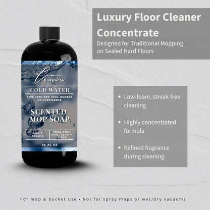 Lapew Santal Scented Mop Soap - Luxury Floor Cleaner Concentrate for Mopping Tile, Laminate, Vinyl & Hardwood | Streak-Free, Low-Foam | 36 oz - Colors A