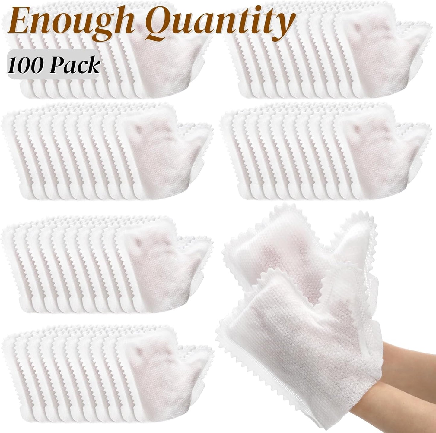 Noamus 100 Pcs White Microfiber Dusting Gloves, Disposable Artisan Dust Cloth Remove Mitt, Dual-Sided Dust Wipes Feather Dusters for Indoor Plants Furniture, House Cleaning Pet Hair, Electronic Device