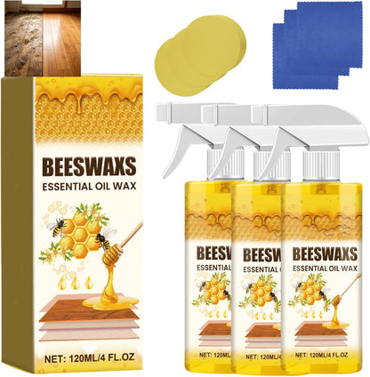 Beeswax Wood Polish Spray,Beeswax Essential Oil Wax,Bees wax Floor Polish Spray,2026 Wood Polishing Spray, For Furniture & Floors, Scratch Remover, Polish (1pcs)