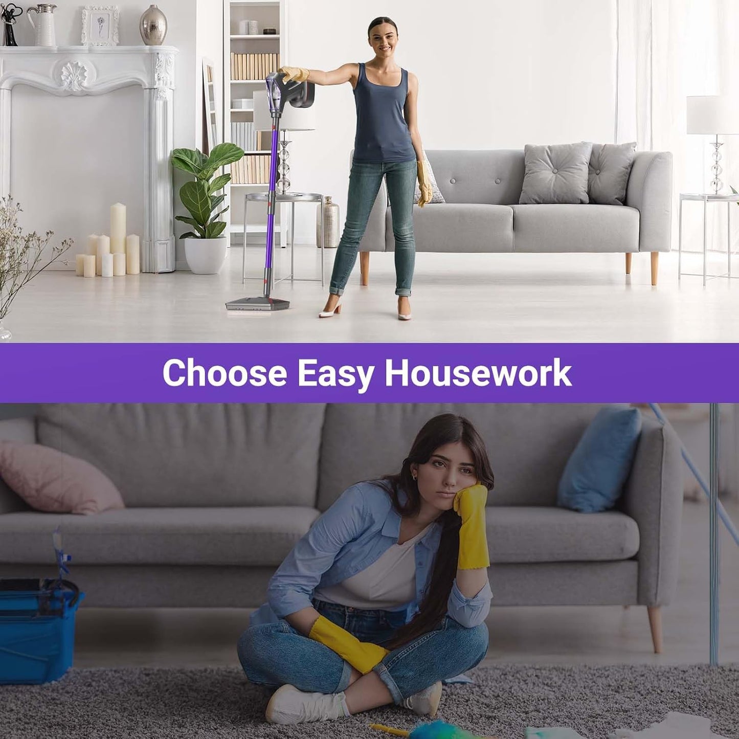 Steam Mop for Floor Cleaning, Heavy Duty All-in-One Steam Cleaner for Home with Detachable Handheld Steamer, for Hardwood, Tile, Walls, Grout, Windows, Furniture and Decks