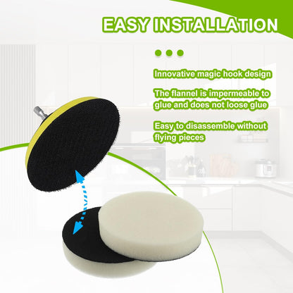16pcs Kitchen Pads Power Scrubber Pads Set Electric Scrubber Replacement Scouring Pads fit for Dremel Versa Scouring Pads,Green