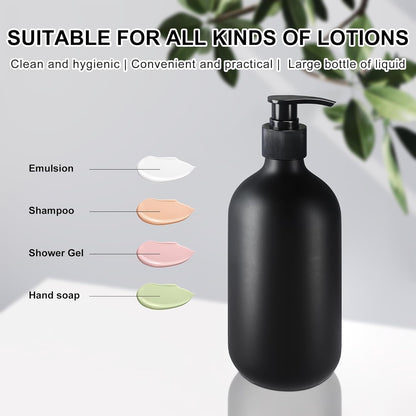 Kzeirm Green Soap Dispenser, Dish & Hand Soap Dispenser Set for Bathroom & Kitchen, Refillable Pump Bottle Dispenser, Plastic Empty Soap and Lotion Dispenser for Liquid, 2 Pcs