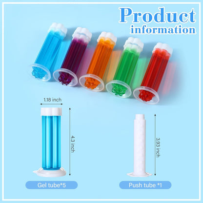 6 Pcs Toilet Gels 84 Count 1 Kind Flower Stamp Bowl Gel Scent Toilet Stain Removal Cleaner Air Freshener Flower Stamps Pack for Bathtubs Bathroom
