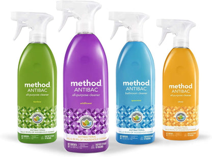 Method Antibacterial All-Purpose Cleaner Spray, Citron, Kills 99.9% of Household Germs, 28 Fl Oz
