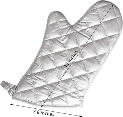 ARCLIBER Oven Mitts 1 Pair of Quilted Terry Cloth Cotton Lining,Extra Long Professional Classic Oven Mitt Heat Resistant Kitchen Oven Gloves,16 Inch