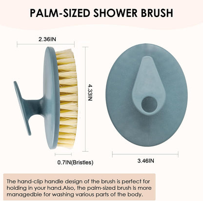 INNERNEED Food-Grade Soft Silicone Body Scrubber Shower Brush Handheld Cleansing Skin Brush, Gentle Exfoliating and Lather Well (Black)
