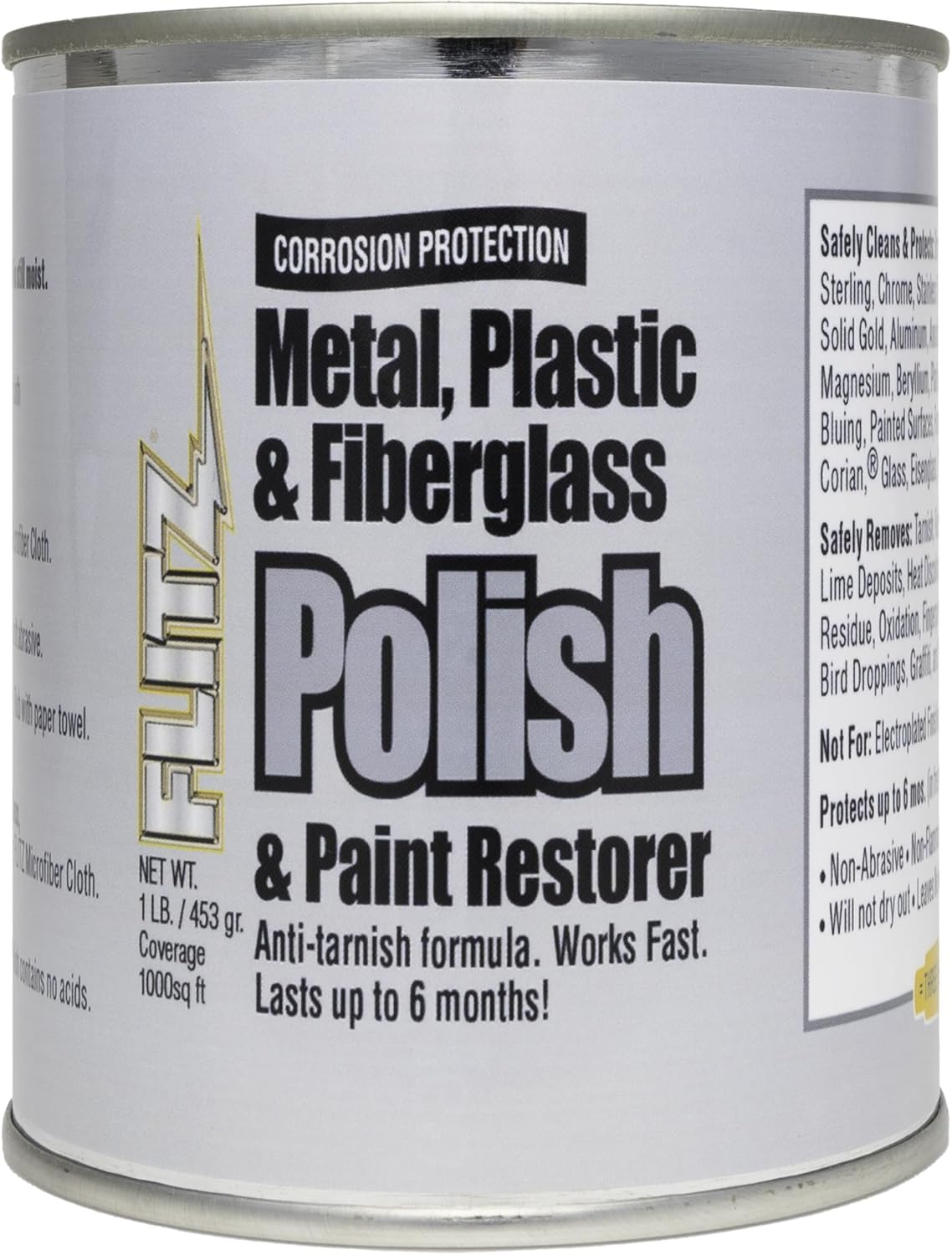 Flitz Metal Polish Paste - 1.76oz USA-Made Polish for Solid Chrome, Stainless Steel, & Aluminum - Non-Abrasive for Light Oxidation - Requires Manual Buffing - Not for Plated/Coated Surfaces (1 Pack)