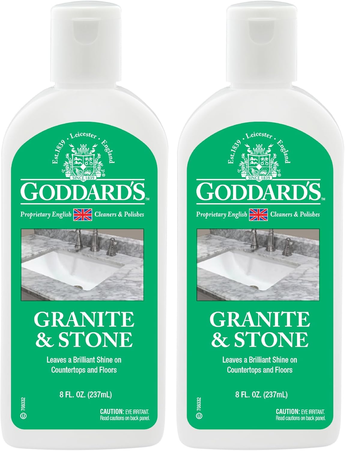 Goddard's Granite & Marble Polish - Clean and Shine Countertops, Tile, and Stone with Carnauba Wax - Water Stain Protection, 8oz