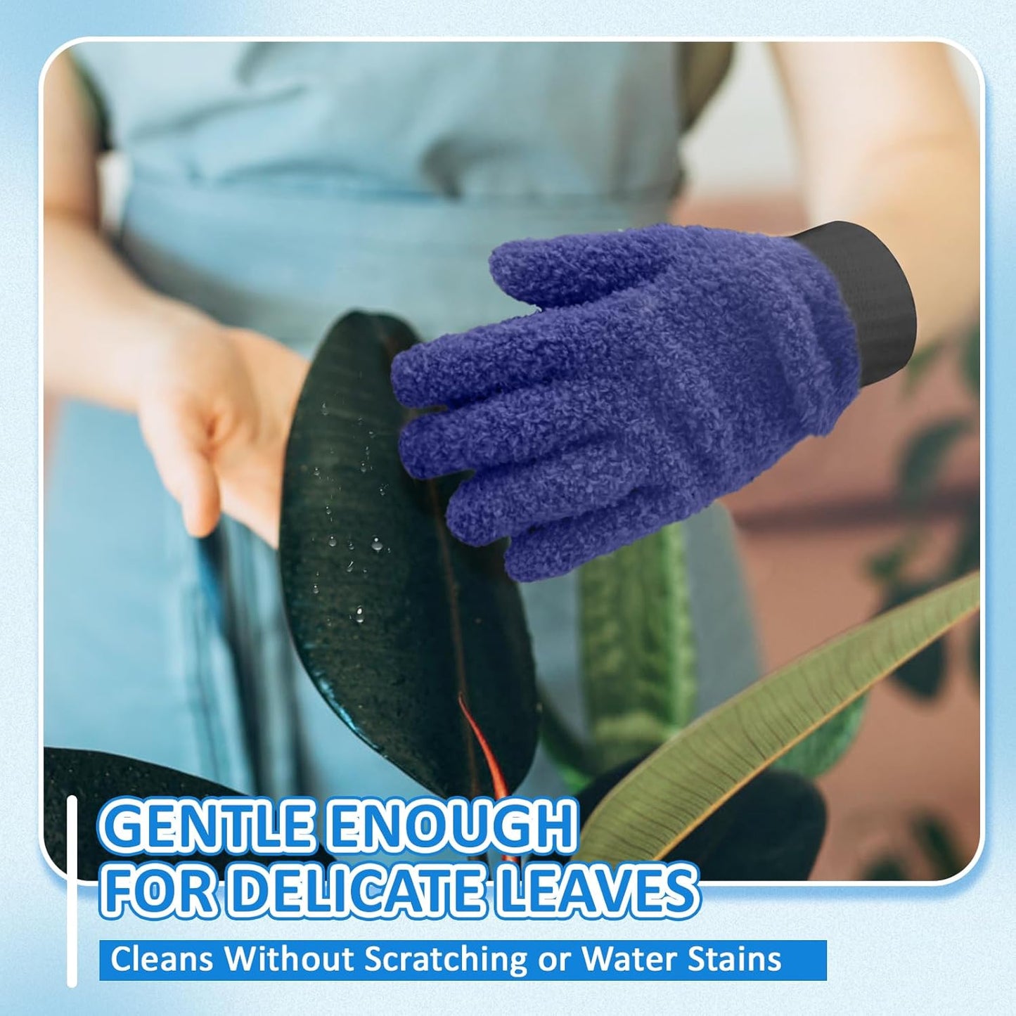 MIG4U Microfiber Dusting Gloves House Cleaning Glove for Blinds, Windows, Shutters, Furniture, and Car, Reusable Lint-Free Pink 1 Pair S/M
