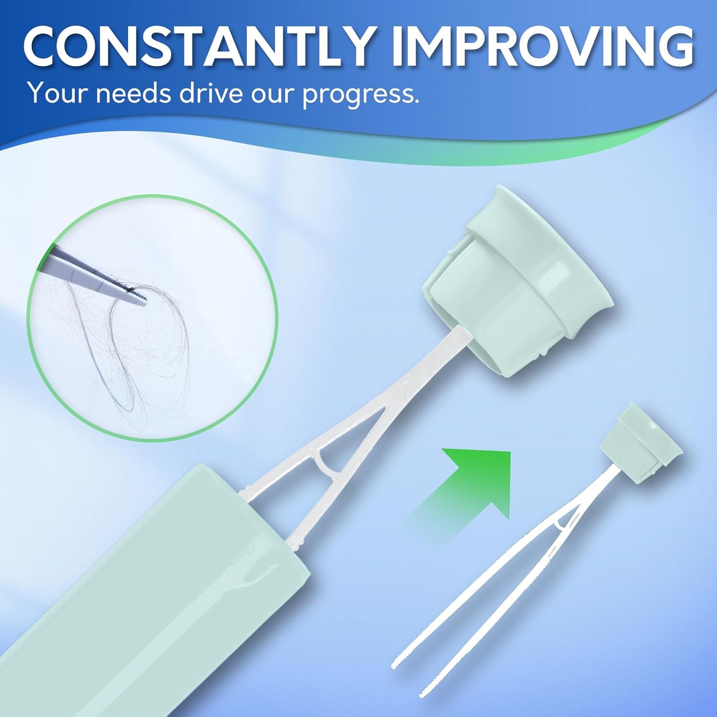 BOOMJOY Toilet Brush and Holder Set, Silicone Toilet Bowl Cleaner Brush, Bathroom Cleaning Bowl Kit with Tweezers, Bathroom Accessories with Aluminum Handle - White