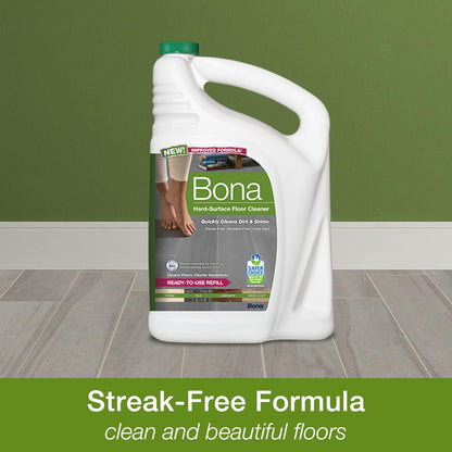 Bona Hard-Surface Floor Cleaner Refill, for Stone Tile Laminate and Vinyl LVT/LVP, 4 pack