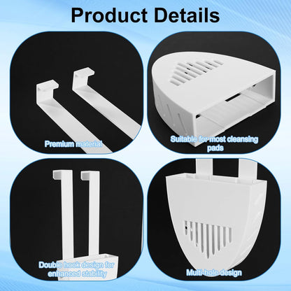 2 Sets Toilet Tank Tablet Holder, Hanging Toilet Bowl Carrier Hook Tablet Holder Hanger Bracket Caddy Avoids Dissolved from Polluting Water Tank Cleaning