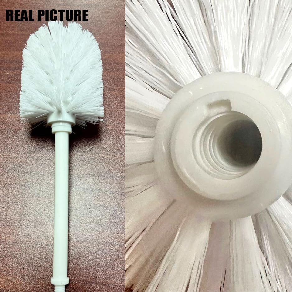 4PCS Toilet Brush Replacement Head Cleaning Tool,Toilet Bowl Brush Head Replacement with Sturdy Stiff Bristles for Bathroom (Black)