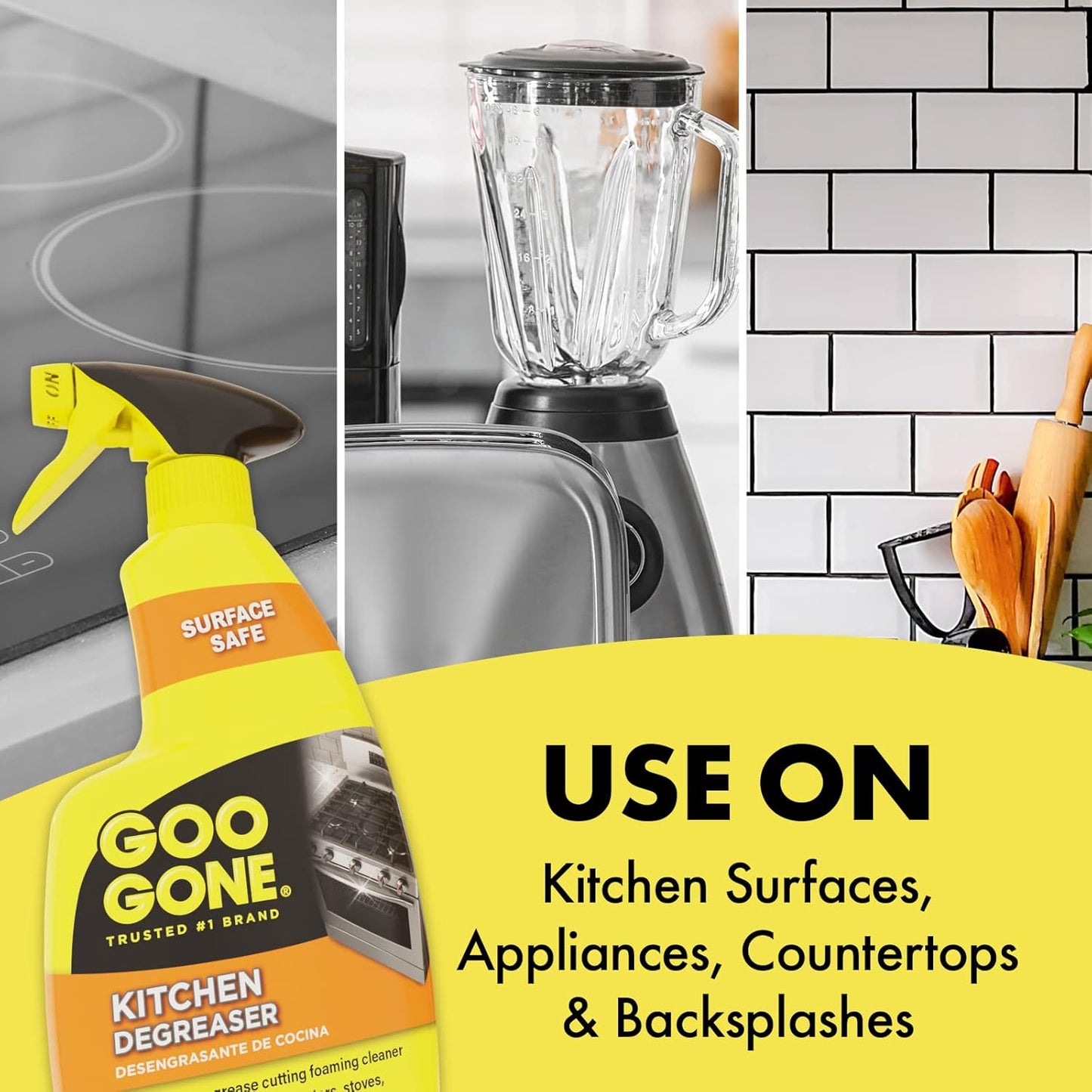 Goo Gone Kitchen Degreaser - Removes Kitchen Grease, Grime and Baked-on Food - 28 Fl. Oz.