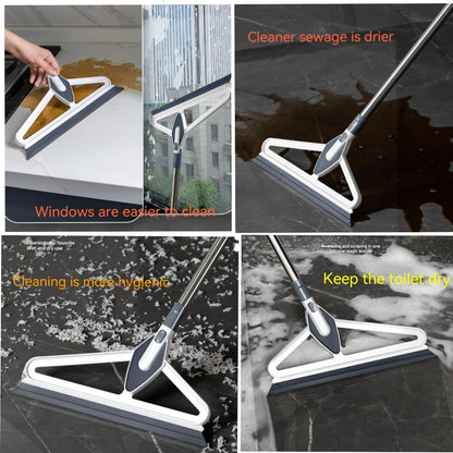 Microfiber Mop Bucket Set, Flat Mop with Bucket, Floor Brush & Glass Squeegee Included, Wet Dry Cleaning System with 6 Washable Pads (1 Mop+6 Microfiber Pads+1 Bucket+1 Floor Brush+1 Glass Wiper)