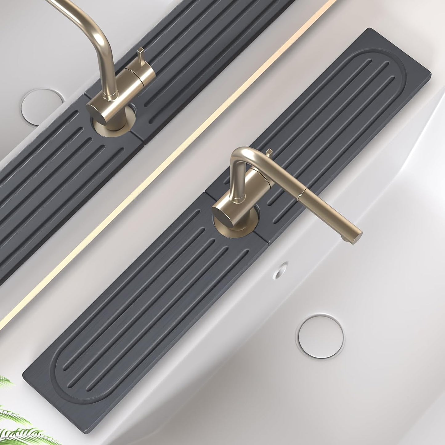 Stone Faucet Mat for Kitchen Sink, Water Absorbing Sink Water Splash Guard, Fast-Drying Kitchen Sink Faucet Mat, Durable Protector and Stone Drying Mat for Kitchen Counter & Bathroom Sink