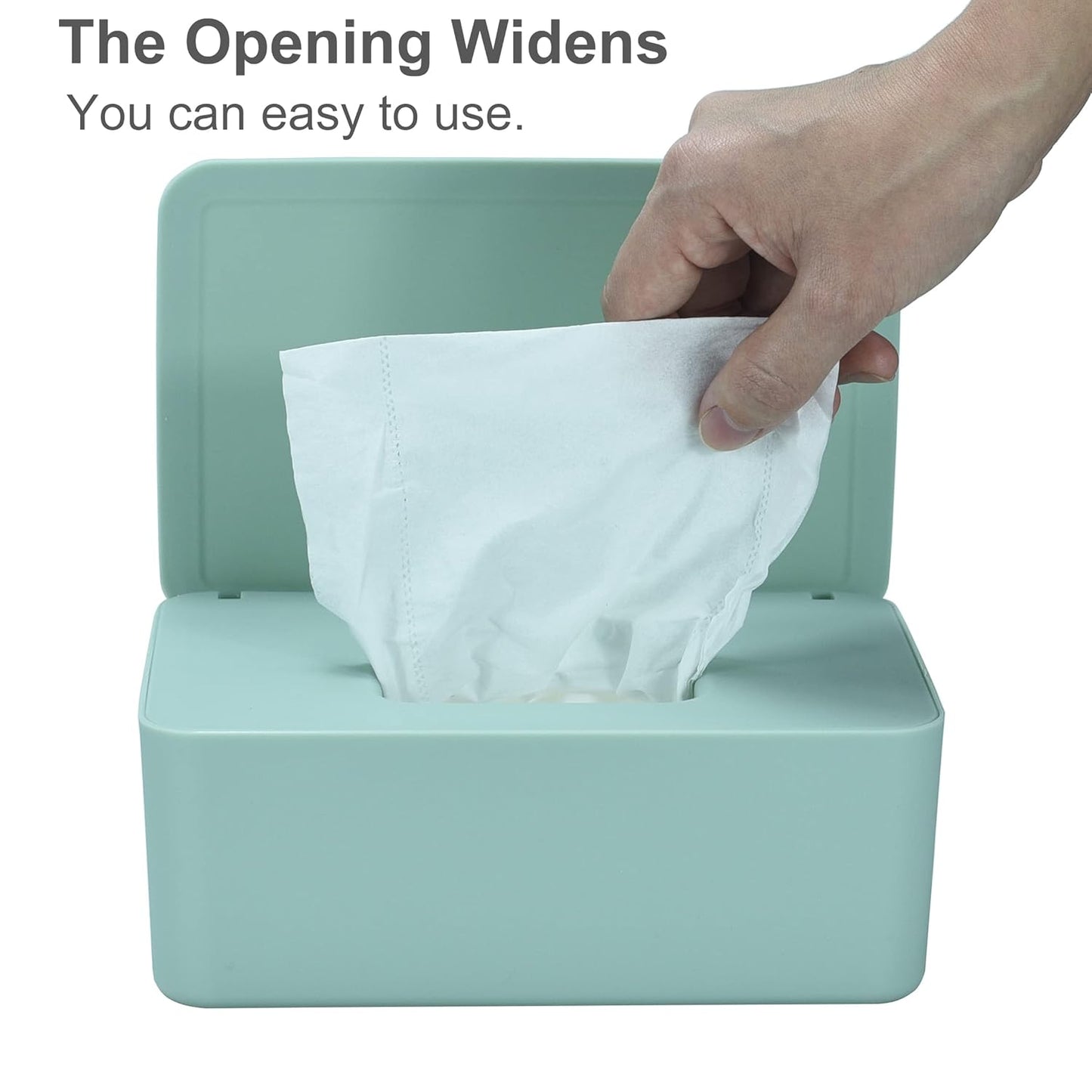 Diaper Wipes Dispenser, Baby Wipes Case, Baby Wipe Holder Keeps Diaper Wipes Fresh, Wipe Container with Non-Slip Feet (Black)