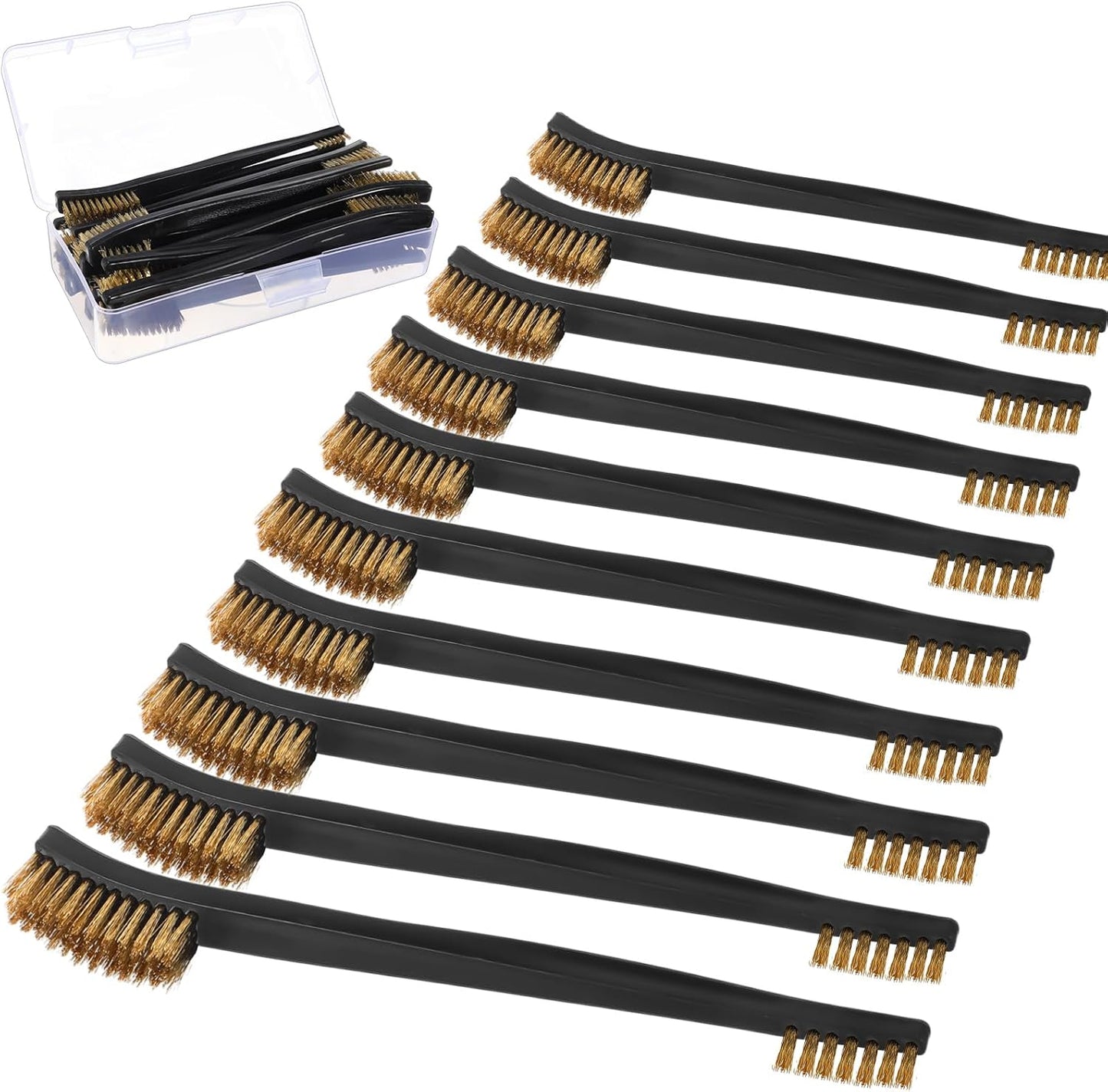 Boao 20 Packs Double-Ended Gun Cleaning Brushes 7 Inch Nylon All Purpose Cleaning Brush with Plastic Handle (White)