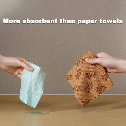Microfiber Cleaning Cloth Roll,80 Pack Cleaning Towels,Lint Free Rags Paper Towels & Tear Away Reusable Towels,Washable Shop Rags Floral Wipe Cloth,Wash Cloths Dish Rags for Car Kitchen Window