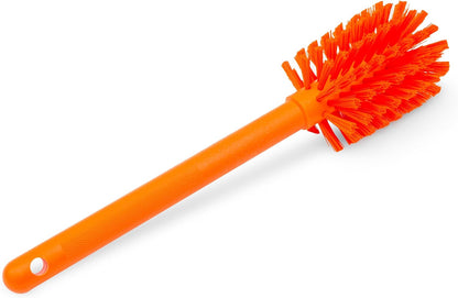SPARTA Large Water Bottle Brush Ideal for Wide-Mouth Jars, Bottles and Tumblers, Dishwashing Tool with Handle for Home and Commercial Kitchens, Plastic, 12 Inches, White