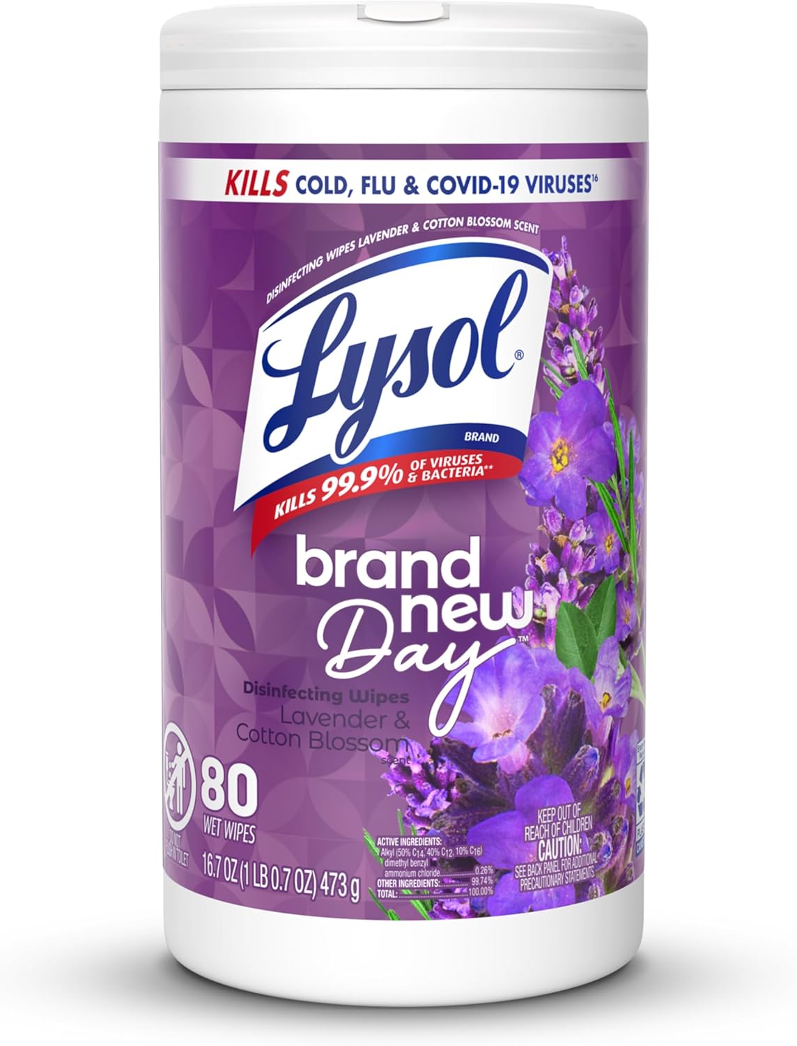 Lysol Disinfectant Wipes, Dorm Room Essentials, Multi-Surface Antibacterial Cleaning Wipes, For Disinfecting and Cleaning, Crisp Linen, 80 Count