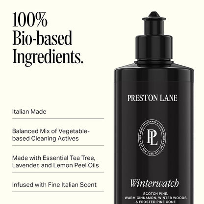 Preston Lane Luxury Dish Soap, Mayfair Scent | Plant Powered Formula with Essential Oils | Tough on Grease, Gentle on Hands | Vegan, Cruelty Free, Clean Ingredients