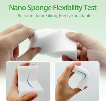 Magic Sponge Erasers, Water-Activated Cleaning Pads Sponge Mop, Bulk Pack Multi-Purpose Melamine Foam Cleaner for Kitchen, Bathroom, Walls, Shoes & Car, Non-Scratch & Reusable (50)