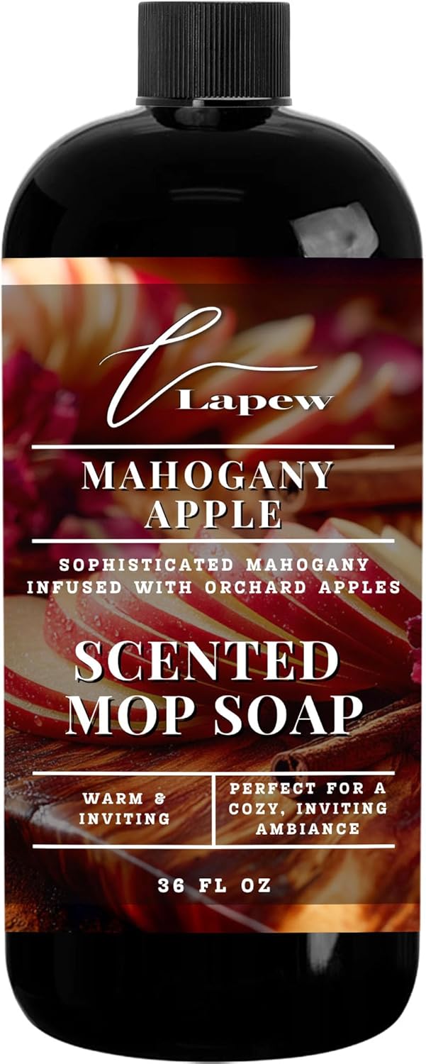 Lapew Baccarat Scented Mop Soap - Luxury Floor Cleaner Concentrate for Mopping Tile, Laminate, Vinyl & Hardwood | Streak-Free, Low-Foam | 36 oz - Colors A
