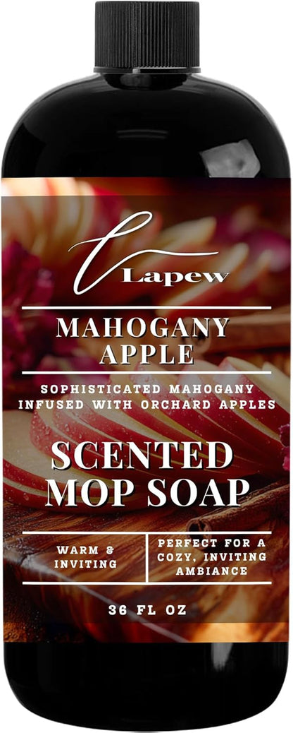 Lapew Baccarat Scented Mop Soap - Luxury Floor Cleaner Concentrate for Mopping Tile, Laminate, Vinyl & Hardwood | Streak-Free, Low-Foam | 36 oz - Colors A