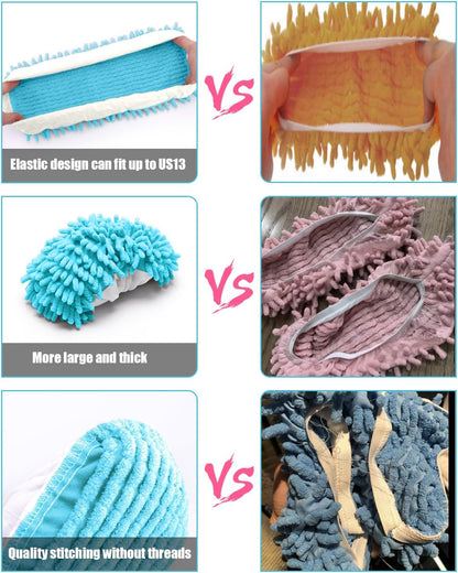8 Pcs Mop Slippers Socks Floor Cleaning,Microfiber Shoe Covers dust Washable Reusable for Woman Man House Kitchen (Dark Grey)