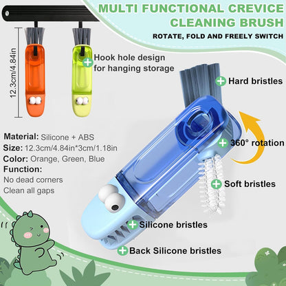 3 in 1 Cup Lid Cleaning Brush, Multifunctional Gap Cleaning Brush, Home Kitchen Crevice Brush, Portable Bottle Cleaner Brush for Cleaning Tight Spaces, Bottle Gaps, Travel Mug Caps(3 PCS)