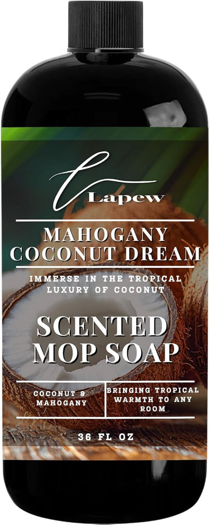 Lapew Baccarat Scented Mop Soap - Luxury Floor Cleaner Concentrate for Mopping Tile, Laminate, Vinyl & Hardwood | Streak-Free, Low-Foam | 36 oz - Colors B