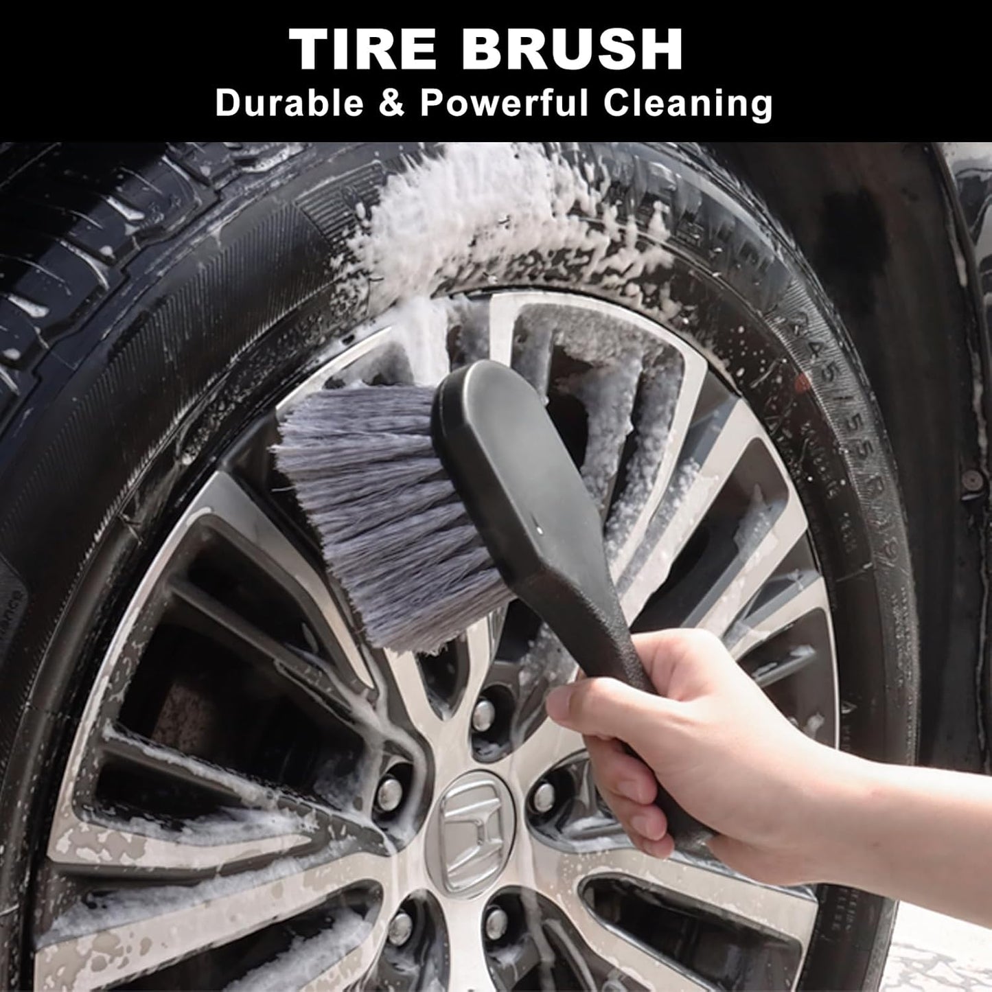 10Pcs Wheel Brush Kit for Cleaning Wheel and Tire, Wheel and Rim Brush, Car Detailing Brushes, Tire Brush, Bendable & Durable Car Wheel Rim Cleaner Brush Set,Car Cleaning Brush Supplies Kit