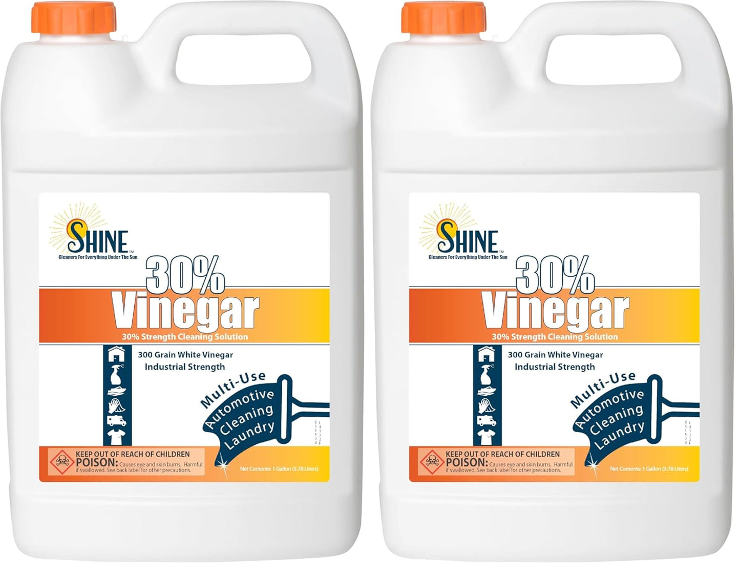 30% Concentrated Vinegar Gallon - Makes 6 Gallons of Finished Solution - For Home and Outdoor Use - Concentrated All Purpose Vinegar