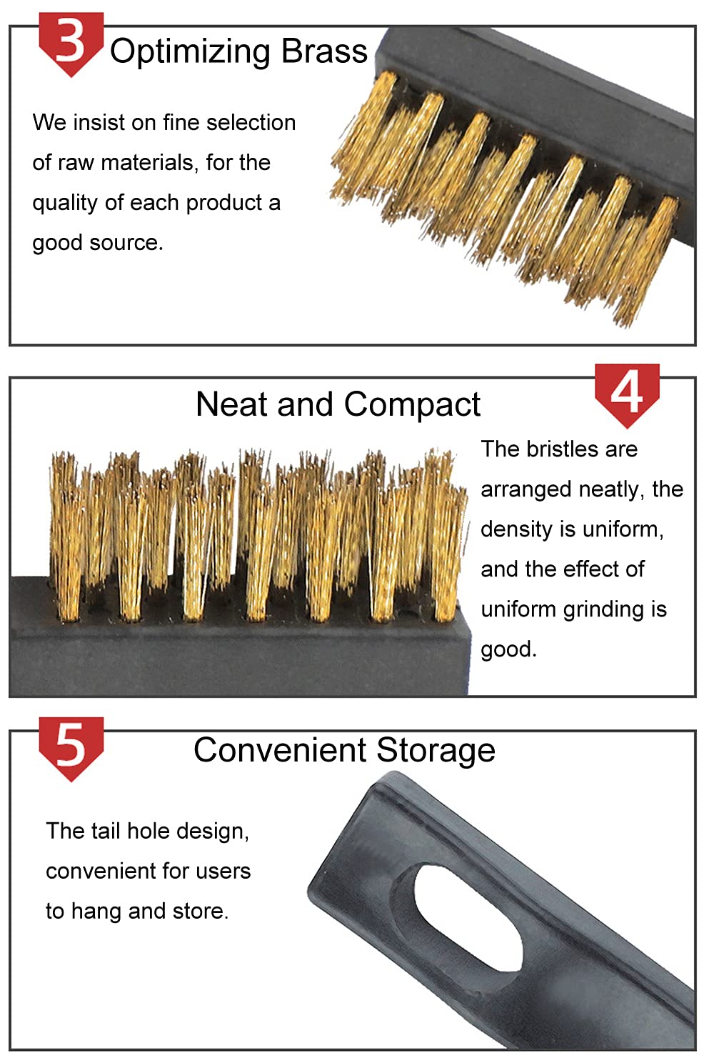 SUJAYU Brass Wire Brush Rust Remover, Small Wire Brush for Cleaning, Paint Stripper for Metal, Wood, Rustoleum Fabric Spray Paint (Brass, 12.00)