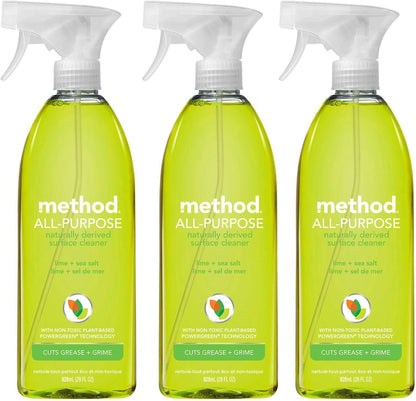 Method All-Purpose Cleaner Spray, French Lavender, Perfect for Most Counters, Tiles and More, 28 Fl Oz, (Pack of 4)