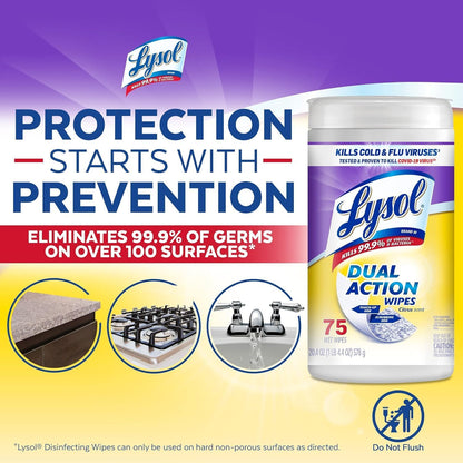 Lysol Disinfecting Wipes Bundle, Home Apartment Dorm Room Essentials and Cleaning Supplies, All Purpose Cleaner, Multi-surface Cleaning & Sanitizing Wipes, Lavender & Mango Scents, 80 Count (4pk)