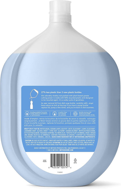 Method Sea Minerals Dish Soap and Refill,18 oz. Dispenser and Dish Soap Refill 54 oz. (Variety Pack)