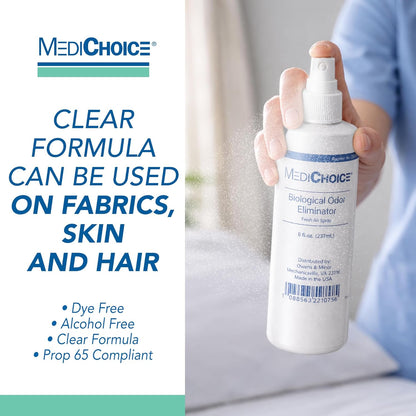 MediChoice Biological Odor Eliminator, Scented, Pump Spray, 8 Oz, 1314OE8120 (Each of 1)