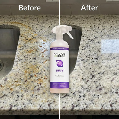 Enzyme All-Purpose Cleaner Spray - Natural House Surfy - Probiotic Multi-Surface Formula - Plant-Based, Septic Safe - Lavender Sage Scent - 32 oz