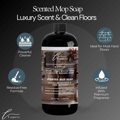 Lapew Black Sea Scented Cleaning Bundle | Carpet Deodorizer Powder (16 oz) & Mop Soap Concentrate (36 oz) | Pet-Friendly Odor Eliminator - Colors A
